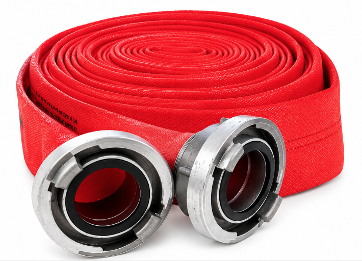 Furtun Pompier 2" de 20M 8 Bari Rosu cu Cuple Premium LIDER MX956